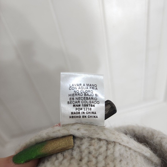 Was & Now Wide Leg Knit Pants Womens M Beige Heathered Acrylic Blend Pull On - Picture 10 of 10